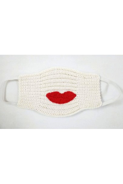 Happy Threads Handmade Kids Crochet Masks with Lips Motif